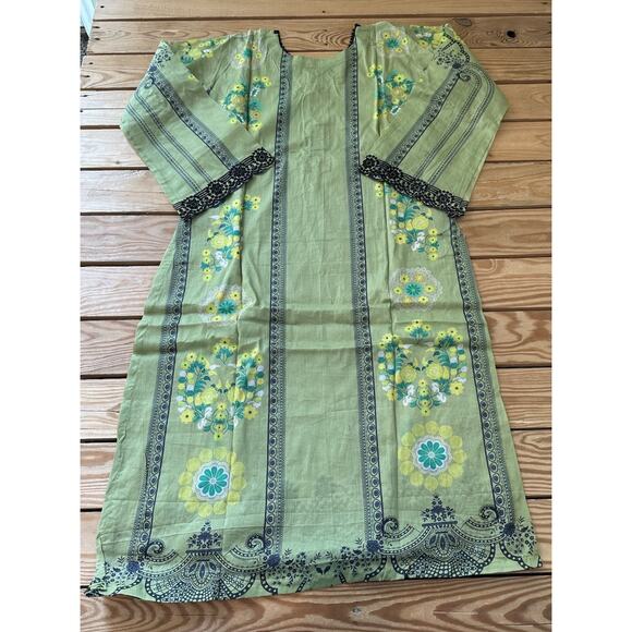 NEW Sadabahar Stitched Pakistani Suit Size Medium Women’s Green - Picture 3 of 15